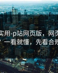 冷门但实用-p站网页版，网页版怎么登录？一看就懂，先看合规提醒