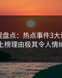 香蕉影视盘点：热点事件3大误区，当事人上榜理由极其令人情绪失控